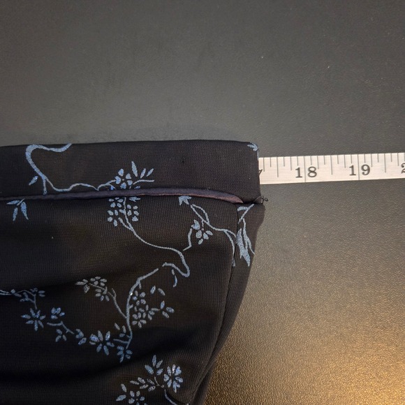 Vtg Y2K Blue‎ Floral Glitter Strapless Mesh Dress L Whimsigoth Fairy Grunge HOCO - Picture 7 of 10